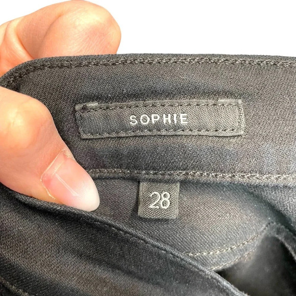 Agolde Sophie Skinny Jeans High Rise Distressed Moonstruck Wash Black Size 28 - Picture 10 of 12